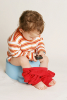baby on potty chair and potty training problems