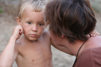 toddler being scolded for child discipline