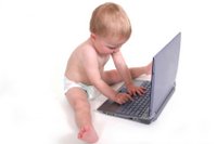 baby with a pc